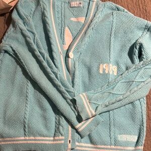 Light Blue Cable Knit Cardigan